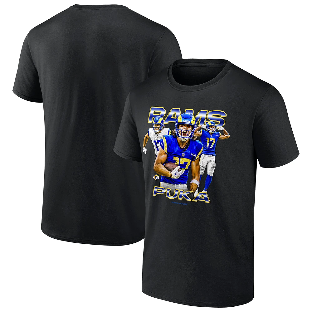 Men's Fanatics Puka Nacua Black Los Angeles Rams Notorious Player Graphic T-Shirt