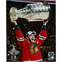 Jonathan Toews Chicago Blackhawks Autographed 8" x 10" 2015 Stanley Cup Champions Raising Cup Photograph