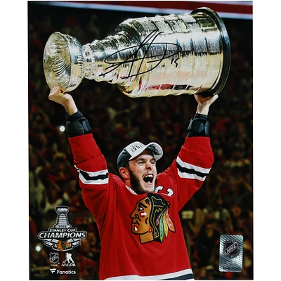Jonathan Toews Chicago Blackhawks Autographed 8" x 10" 2015 Stanley Cup Champions Raising Cup Photograph