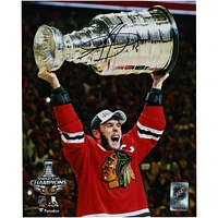 Jonathan Toews Chicago Blackhawks Autographed 8" x 10" 2015 Stanley Cup Champions Raising Cup Photograph