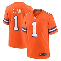 Men's Nike Jason Elam Orange Denver Broncos Mile High Collection 1977 Throwback Retired Player Game Jersey