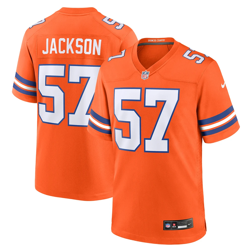 Men's Nike Tom Jackson Orange Denver Broncos Mile High Collection 1977 Throwback Retired Player Game Jersey