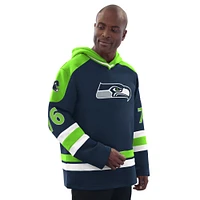 Men's Starter  College Navy Seattle Seahawks Fashion Jersey Hoodie