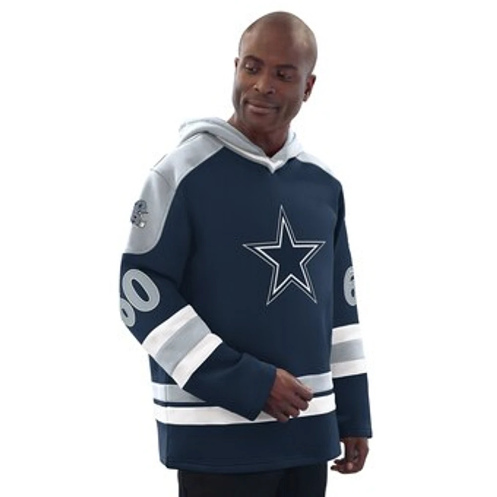 Men's Starter  Navy Dallas Cowboys Fashion Jersey Hoodie