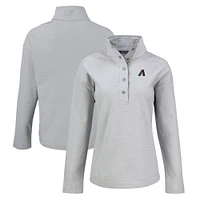 Women's Cutter & Buck Gray Arizona Diamondbacks Hunts Point Eco Half-Snap Jacket