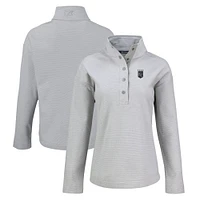 Women's Cutter & Buck Gray Kansas City Royals Hunts Point Eco Half-Snap Jacket