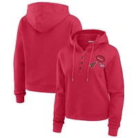 Women's WEAR by Erin Andrews  Cardinal Arizona Cardinals Plus Waffle Hoodie Pullover Top