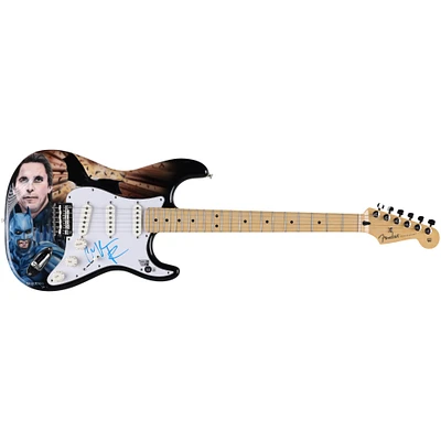 Christian Bale The Dark Knight Autographed Fender Stratocaster Guitar - Art by David Arrigo - Limited Edition #1/1