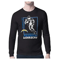Men's Starter Los Angeles Chargers Player Grid Graphic Long Sleeve T-Shirt
