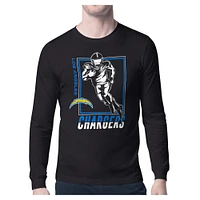 Men's Starter Los Angeles Chargers Player Grid Graphic Long Sleeve T-Shirt