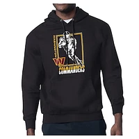 Men's Starter Black Washington Commanders Player Grid Pullover Hoodie
