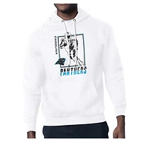 Men's Starter White Carolina Panthers Player Grid Pullover Hoodie