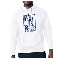Men's Starter White Tennessee Titans Player Grid Pullover Hoodie