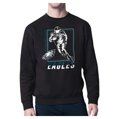 Men's Starter Philadelphia Eagles Player Grid Pullover Sweatshirt