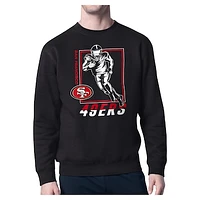 Men's Starter Black San Francisco 49ers Player Grid Pullover Sweatshirt
