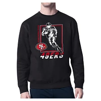 Men's Starter Black San Francisco 49ers Player Grid Pullover Sweatshirt