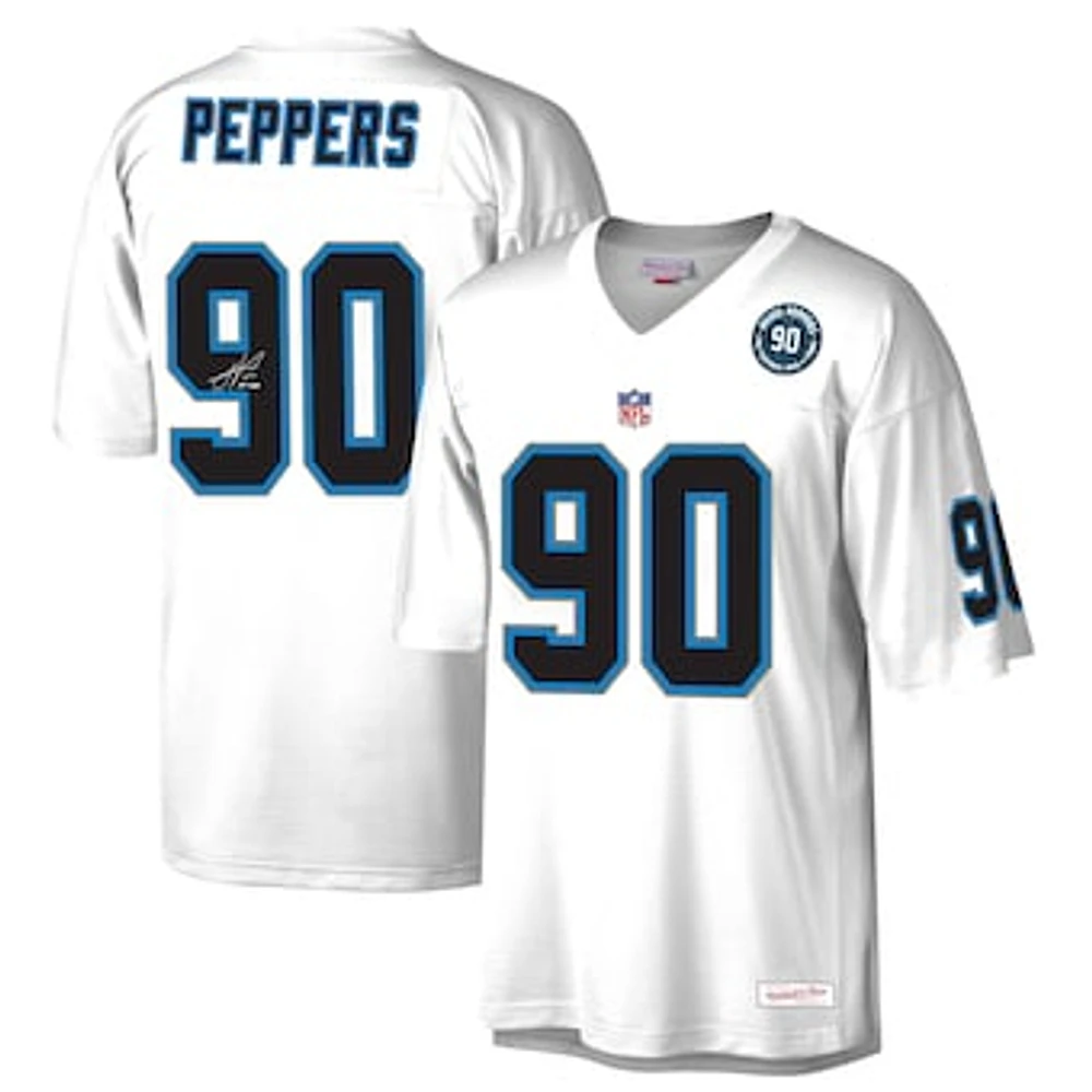 Men's Mitchell & Ness Julius Peppers White Carolina Panthers  2024 Hall of Fame Fashion Jersey