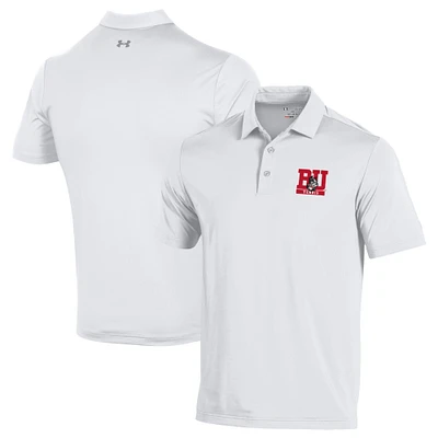 Men's Under Armour  White Boston University Tennis T2 Embroidered Polo