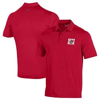 Men's Under Armour  Red Boston University TF & XC T2 Embroidered Polo