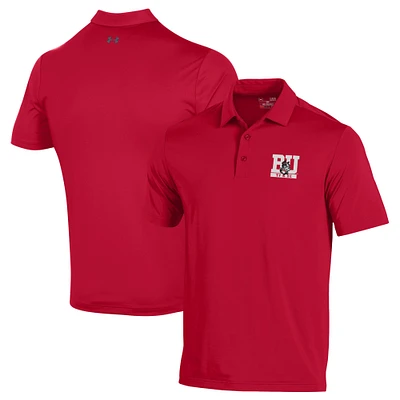 Men's Under Armour  Red Boston University TF & XC T2 Embroidered Polo