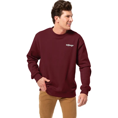 Men's League Collegiate Wear Maroon UChicago Maroons Essentials 2.0 Fleece Pullover Sweatshirt