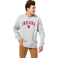 Men's League Collegiate Wear Heather Gray Indiana Hoosiers Essentials 2.0 Fleece Pullover Sweatshirt