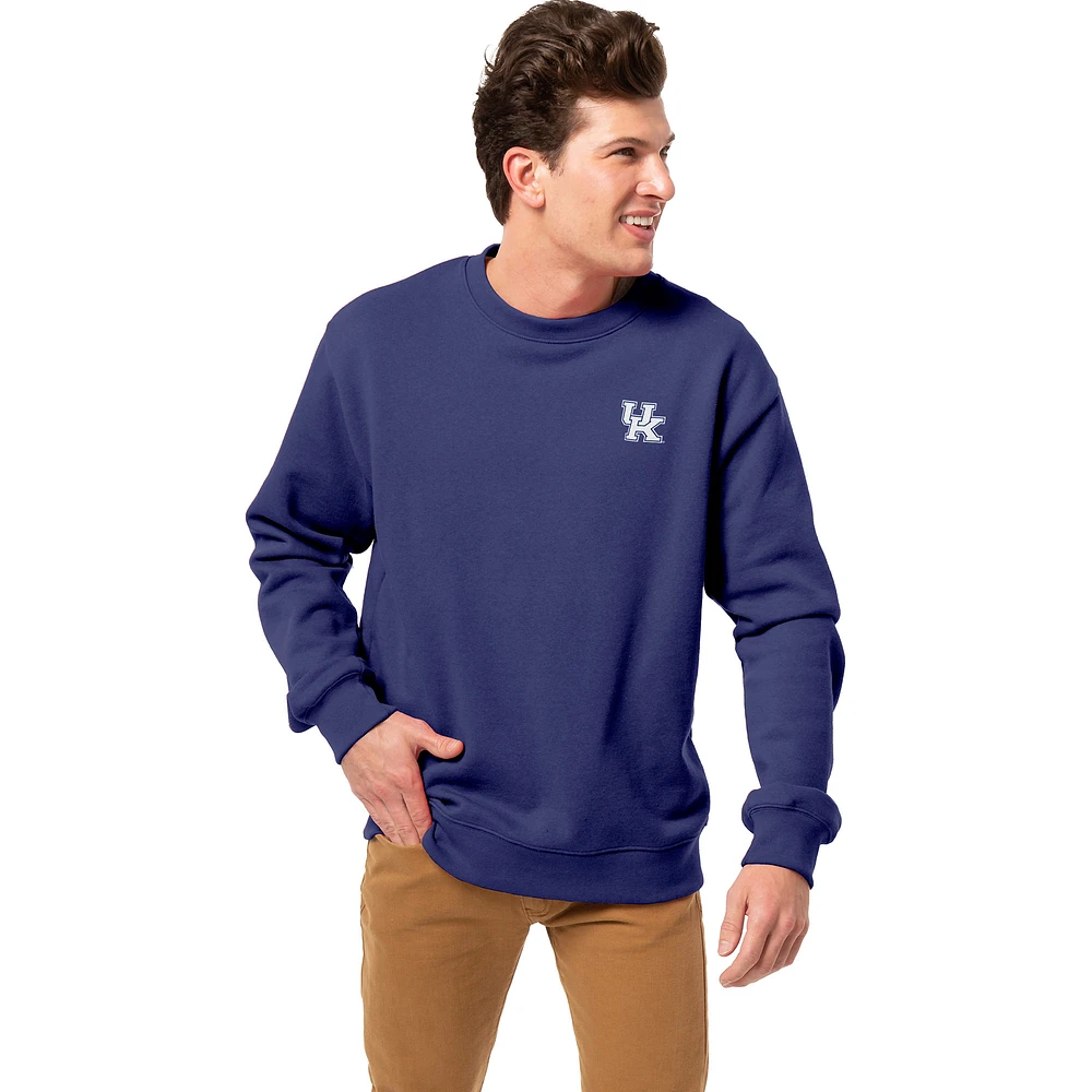 Men's League Collegiate Wear Royal Kentucky Wildcats Essentials 2.0 Fleece Pullover Sweatshirt