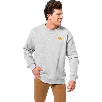 Men's League Collegiate Wear Heather Gray Iowa Hawkeyes Essentials 2.0 Fleece Pullover Sweatshirt