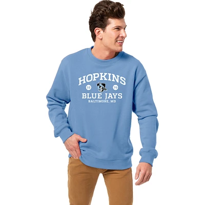 Men's League Collegiate Wear Light Blue Johns Hopkins Blue Jays Essentials 2.0 Fleece Pullover Sweatshirt