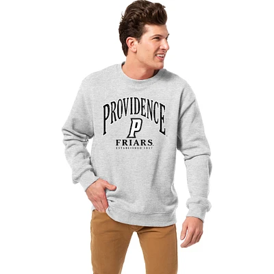 Men's League Collegiate Wear Heather Gray Providence Friars Essentials 2.0 Fleece Pullover Sweatshirt