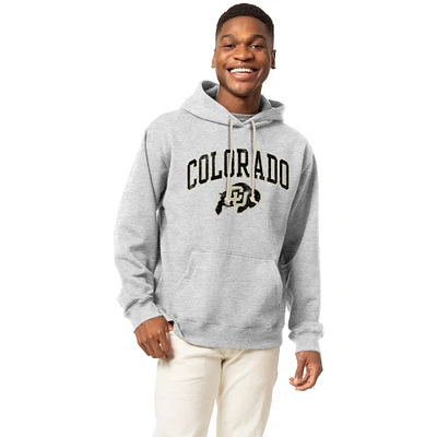 Men's League Collegiate Wear Heather Gray Colorado Buffaloes Essentials 2.0 Fleece Pullover Hoodie