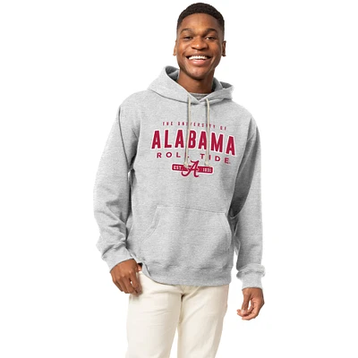Men's League Collegiate Wear Heather Gray Alabama Crimson Tide Essentials 2.0 Fleece Pullover Hoodie