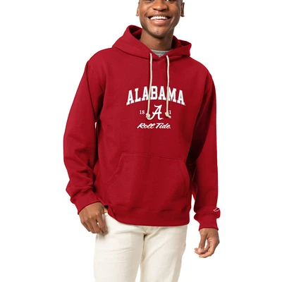 Men's League Collegiate Wear Crimson Alabama Crimson Tide Essentials 2.0 Fleece Pullover Hoodie