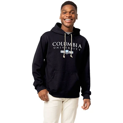 Men's League Collegiate Wear Navy Columbia University Essentials 2.0 Fleece Pullover Hoodie
