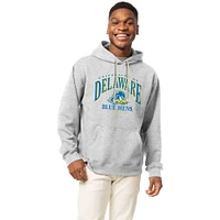 Men's League Collegiate Wear Heather Gray Delaware Fightin' Blue Hens Essentials 2.0 Fleece Pullover Hoodie