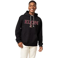 Men's League Collegiate Wear Black Elon Phoenix Essentials 2.0 Fleece Pullover Hoodie