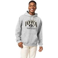 Men's League Collegiate Wear Heather Gray Iowa Hawkeyes Essentials 2.0 Fleece Pullover Hoodie