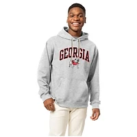 Men's League Collegiate Wear Heather Gray Georgia Bulldogs Essentials 2.0 Fleece Pullover Hoodie