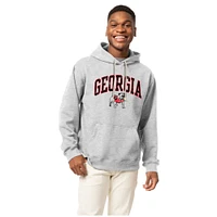 Men's League Collegiate Wear Heather Gray Georgia Bulldogs Essentials 2.0 Fleece Pullover Hoodie