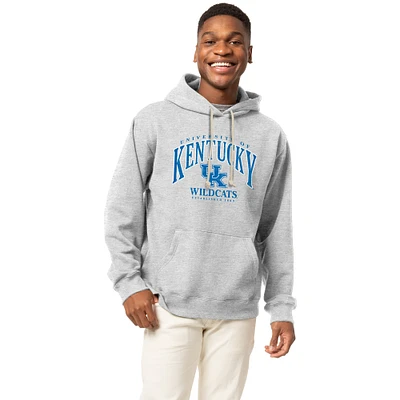 Men's League Collegiate Wear Heather Gray Kentucky Wildcats Essentials 2.0 Fleece Pullover Hoodie