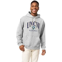 Men's League Collegiate Wear Heather Gray UNC Wilmington Seahawks Essentials 2.0 Fleece Pullover Hoodie