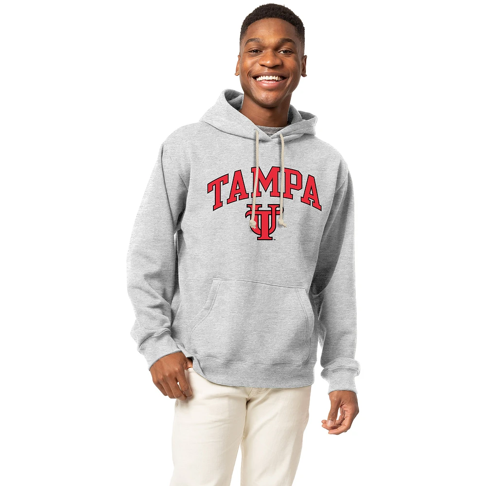 Men's League Collegiate Wear Heather Gray Tampa Spartans Essentials 2.0 Fleece Pullover Hoodie
