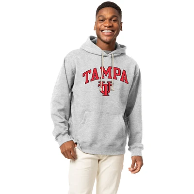 Men's League Collegiate Wear Heather Gray Tampa Spartans Essentials 2.0 Fleece Pullover Hoodie
