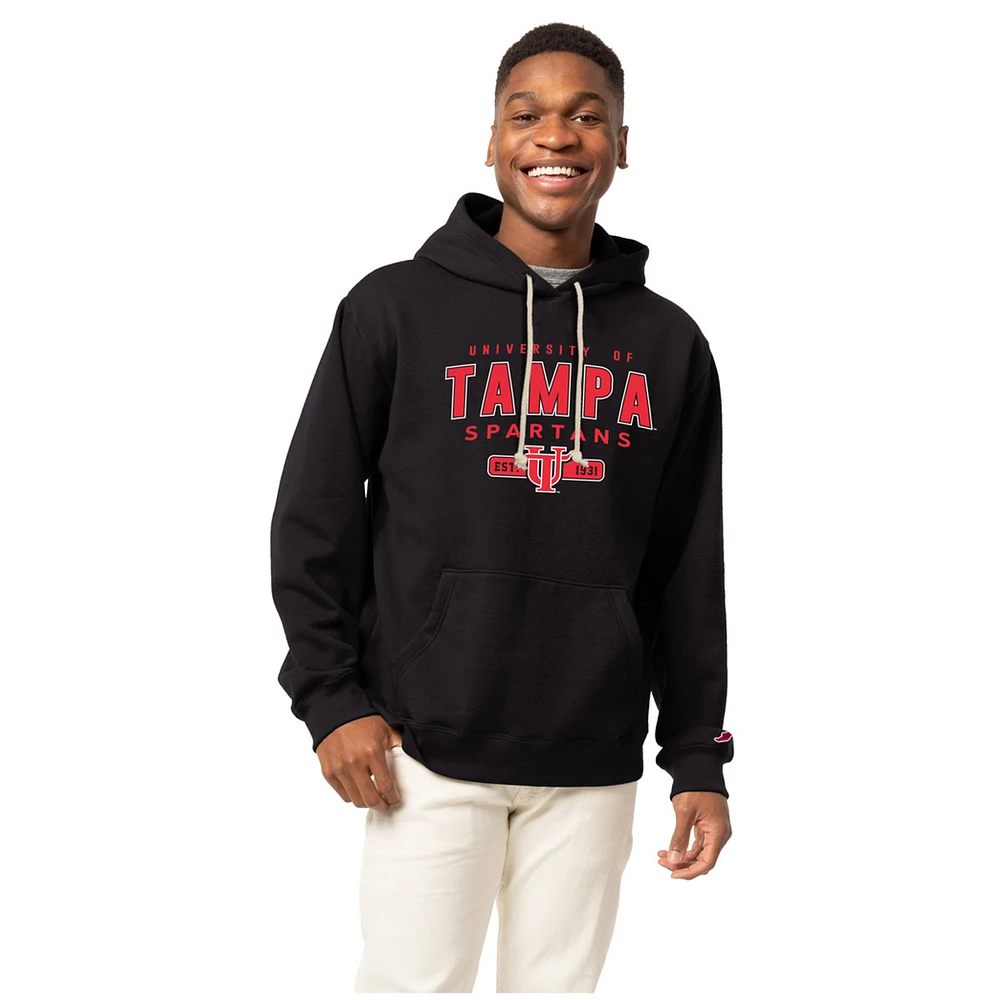 Men's League Collegiate Wear Black Tampa Spartans Essentials 2.0 Fleece Pullover Hoodie