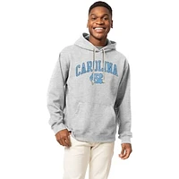 Men's League Collegiate Wear Heather Gray North Carolina Tar Heels Essentials 2.0 Fleece Pullover Hoodie