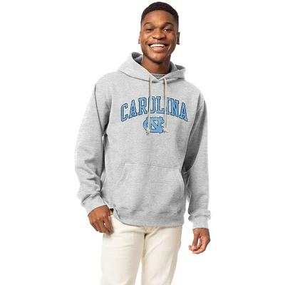 Men's League Collegiate Wear Heather Gray North Carolina Tar Heels Essentials 2.0 Fleece Pullover Hoodie