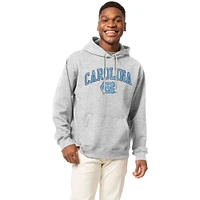 Men's League Collegiate Wear Heather Gray North Carolina Tar Heels Essentials 2.0 Fleece Pullover Hoodie