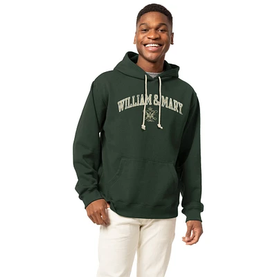 Men's League Collegiate Wear Green William & Mary Tribe Essentials 2.0 Fleece Pullover Hoodie