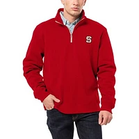 Men's League Collegiate Wear Red NC State Wolfpack Essentials 2.0 Fleece Quarter-Zip Jacket