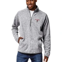 Men's League Collegiate Wear Heather Gray NC State Wolfpack Saranac Quarter-Zip Pullover